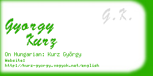 gyorgy kurz business card