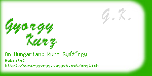 gyorgy kurz business card